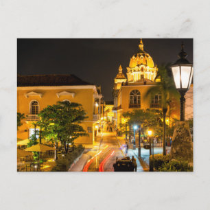 Postal, Cartagena Nocturna, Colombia Postcard