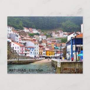 postal del pueblo de Cudillero, en Asturias Postcard