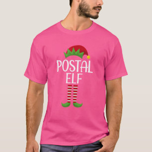 Postal Elf Family Matching Group Christmas Party P T-Shirt