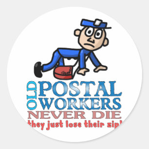 Postal Epitaph Classic Round Sticker