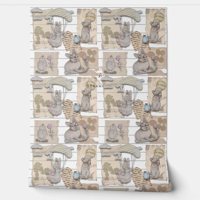 Postal from Dreamscape kidsroom wallpaper (Unrolling)