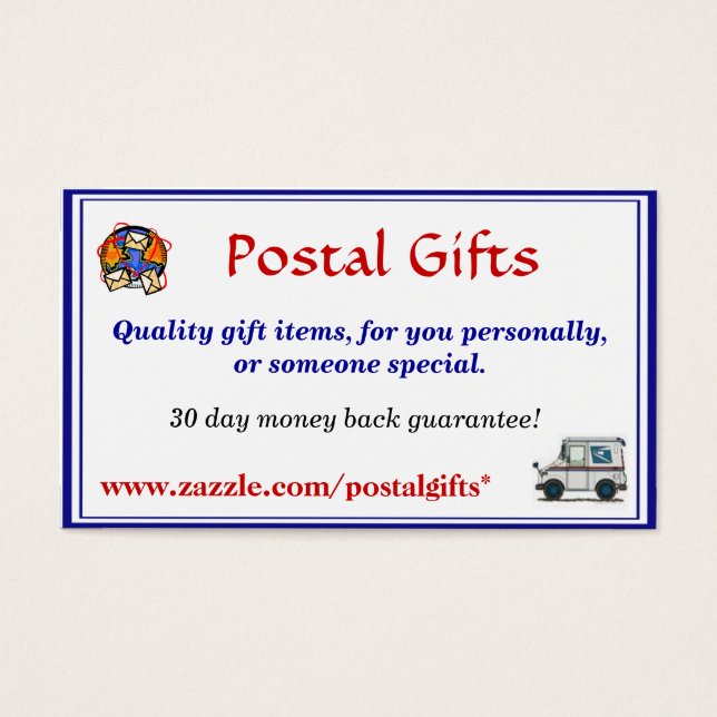 Postal Gifts Business Card (Front)