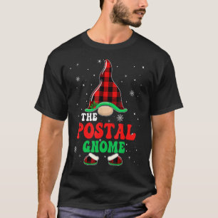 Postal Gnome Buffalo Plaid Family Christmas Pajama T-Shirt