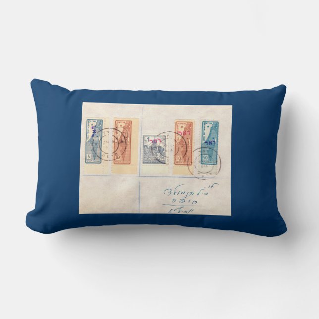Postal History Of Israel Lumbar Cushion (Front)