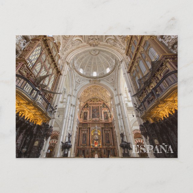 postal interior mezquita de Córdoba en España Postcard (Front)
