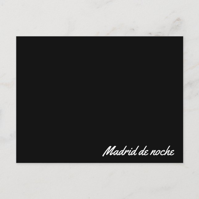 Postal Madrid de noche Postcard (Front)