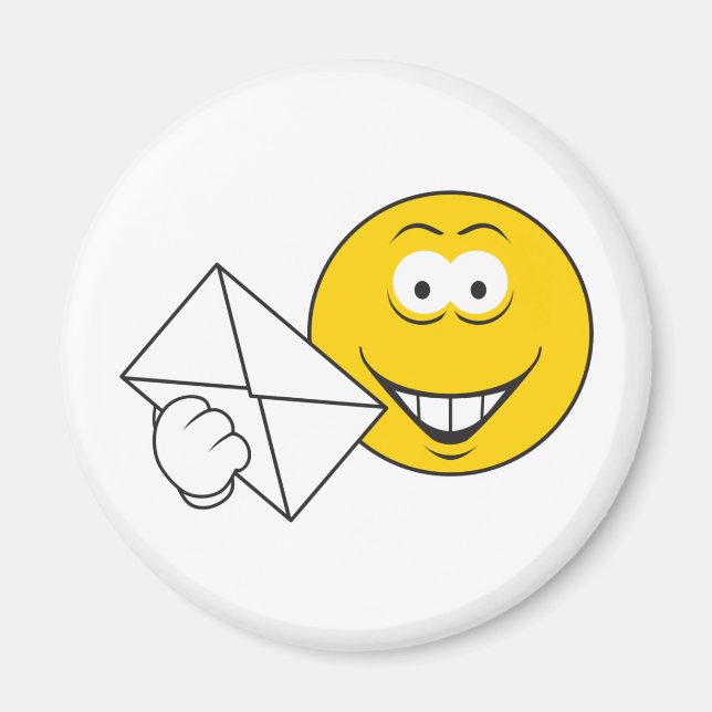 Postal Mailman Face Magnet (Front)