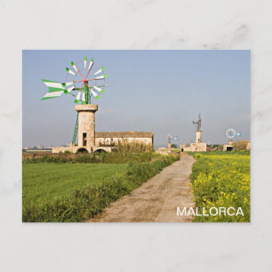 postal molino de viento en Mallorca Postcard