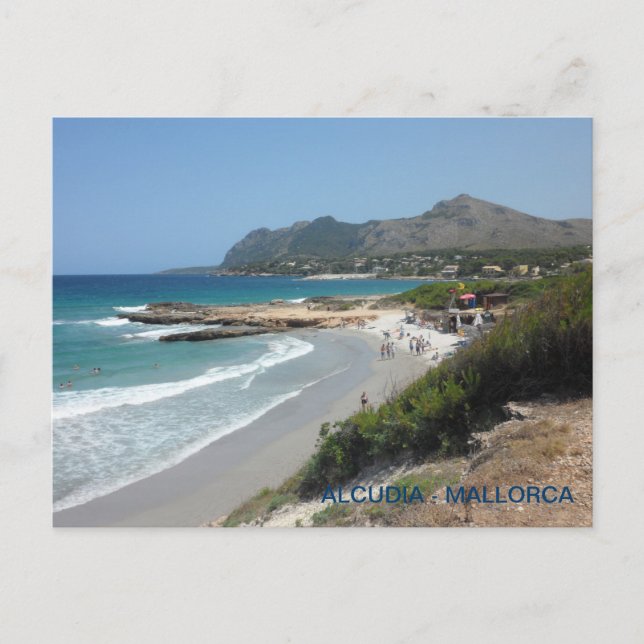 postal playa de Alcudia, Mallorca, Majorca. Postcard (Front)