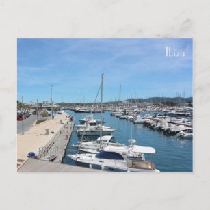 postal port of Ibiza in the Balearic Islands Postcard
