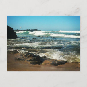 postal - praia postcard