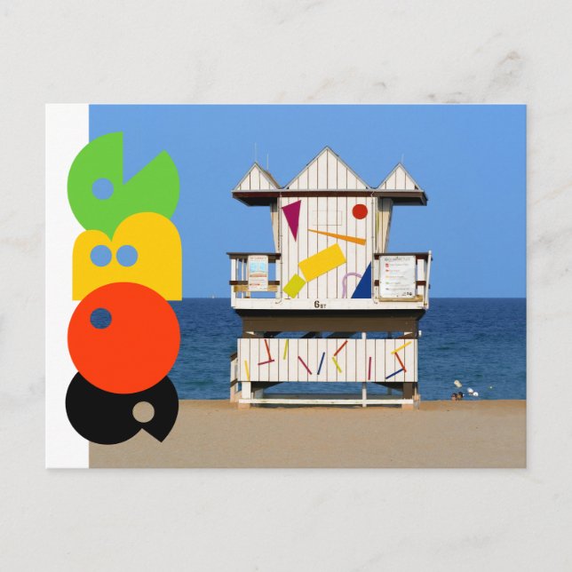 Postal South Beach Miami Postcard (Front)