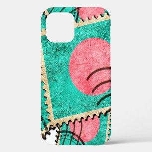 Postal stamp backgroundhome decors, background, ba iPhone 12 case