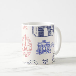 Postal Stamp Mug   Vintage Mail & Post Office Coff