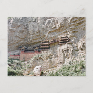 Postal templo colgante en Datong, China Postcard