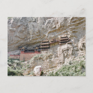 Postal templo colgante en Datong, China Postcard