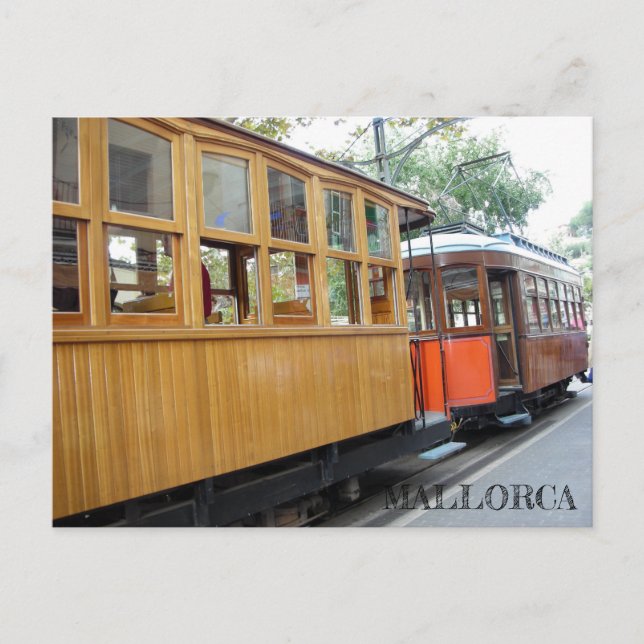 postal tren de Soller en Mallorca Postcard (Front)