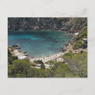 postal vista de una playa en Ibiza Postcard