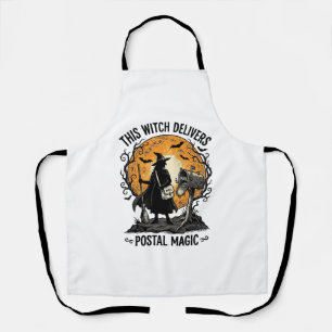 Postal Witch Shirt Vintage Halloween Mail Carrier Apron