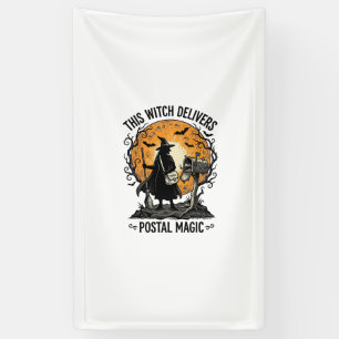 Postal Witch Shirt Vintage Halloween Mail Carrier Banner