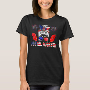Postal Worker 4th Of July Woman Bow Tie American F T-Shirt
