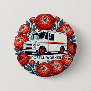 Postal Worker                                      6 Cm Round Badge