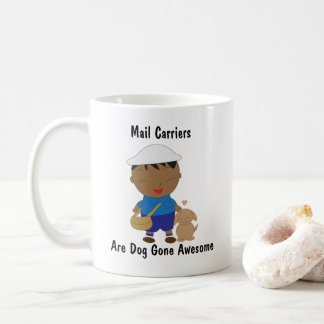 Postal Worker Black Mail Carrier Dog Personalise Coffee Mug