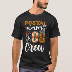 Postal Worker Boo Crew Funny Halloween Technician T-Shirt