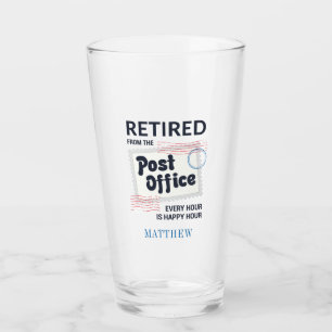 Postal Worker Coworker Mailman Personalised Name Glass