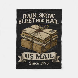 Postal Worker Delivering U.s. Mail 1775-2025 250 Y Fleece Blanket