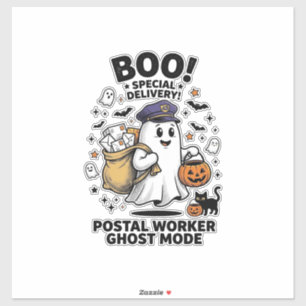 Postal Worker Ghost Mode Halloween Delivery Design