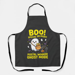 Postal Worker Ghost Mode Halloween Design_1 Apron