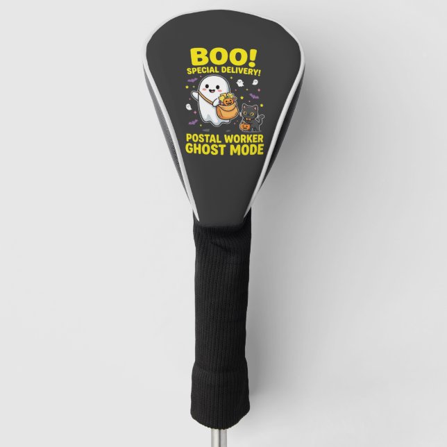 Postal Worker Ghost Mode Halloween Design_1 Golf Head Cover (Front)
