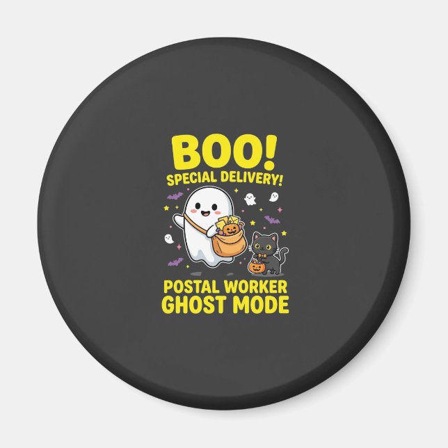 Postal Worker Ghost Mode Halloween Design_1 Magnet (Front)