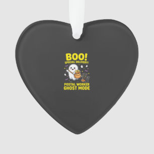 Postal Worker Ghost Mode Halloween Design_1 Ornament