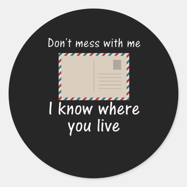 Postal worker Gift For Mailman Classic Round Sticker (Front)