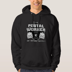 Postal Worker Mail Delivery Postman Scan Barcodes Hoodie