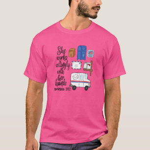 Postal Worker Mail Lady Proverb 3113 She Works Wil T-Shirt