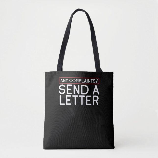 Postal Worker Mailman Any Complaints? Send A Tote Bag (Front)