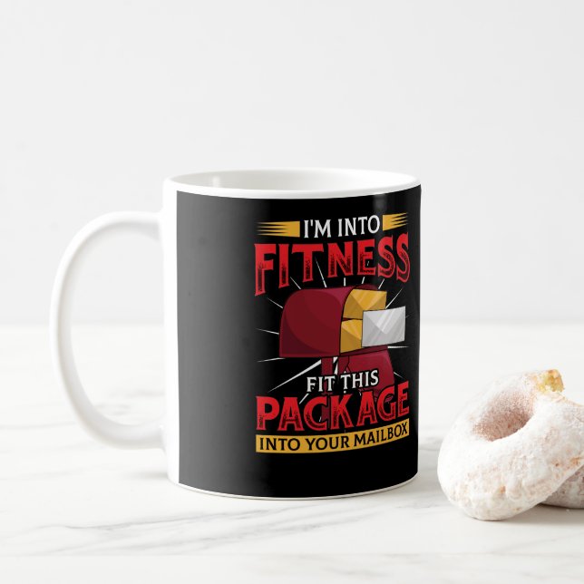 Postal Worker Mailman IM Into Fitness Mailbox Coffee Mug (With Donut)