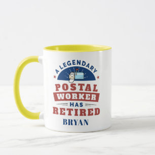 Postal Worker Mailman Retirement Personalised Mug