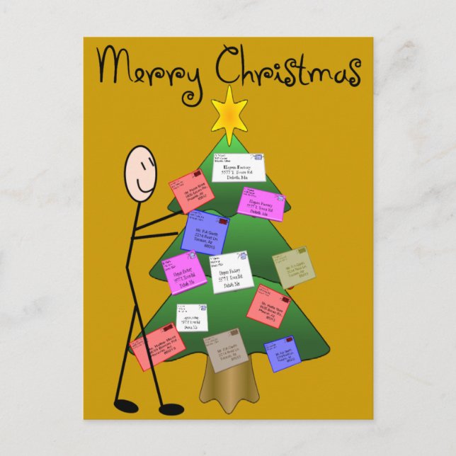 Postal Worker "Merry Christmas" Cards & Postcards (Front)
