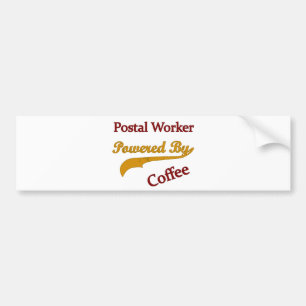 Postal Worker Powered By Coffee Bumper Sticker