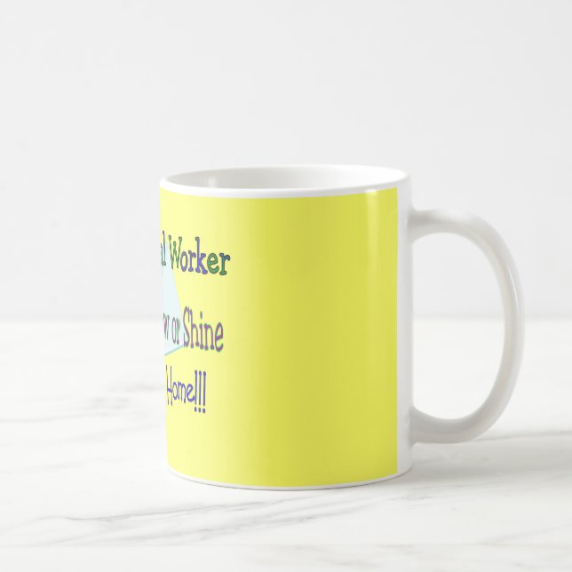 Postal Worker Rain Sleet Snow "STAYING HOME" Coffee Mug (Right)