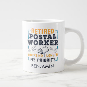 Postal Worker Retirement Grandpa Mailman Large Coffee Mug