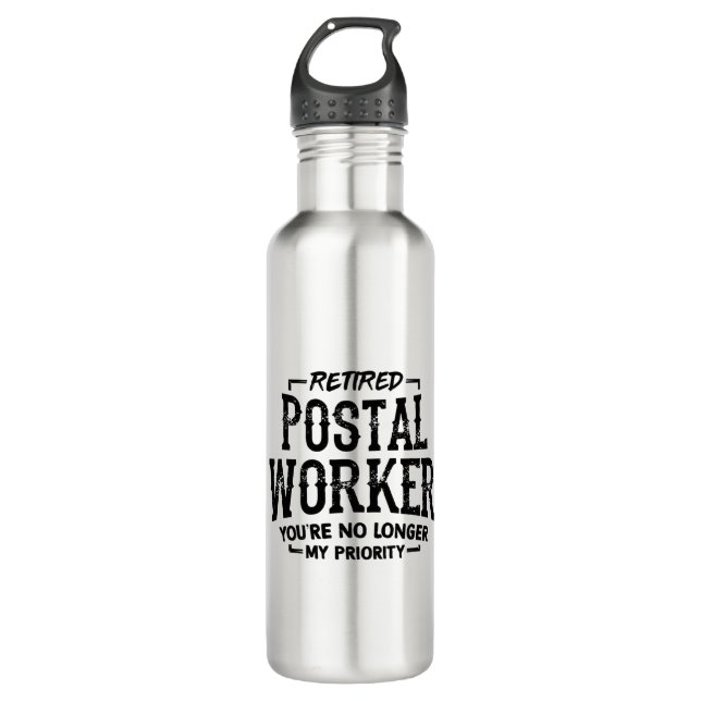 Postal Worker Retirement Mailman Funny 710 Ml Water Bottle (Front)
