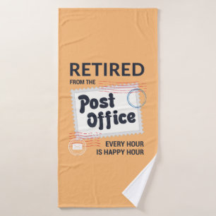 Postal Worker Retirement Mailman Funny Bath Towel