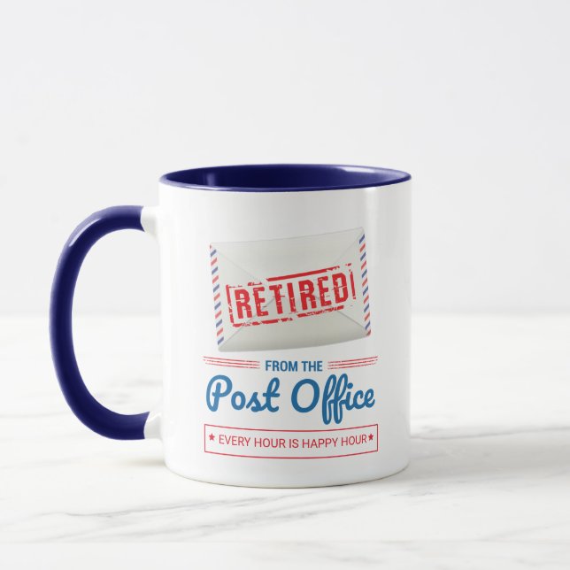 Postal Worker Retirement Mailman Funny Coffee Mug (Left)