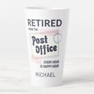 Postal Worker Retirement Mailman Funny Latte Mug