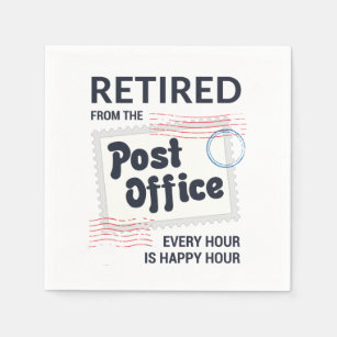 Postal Worker Retirement Mailman Funny Napkin